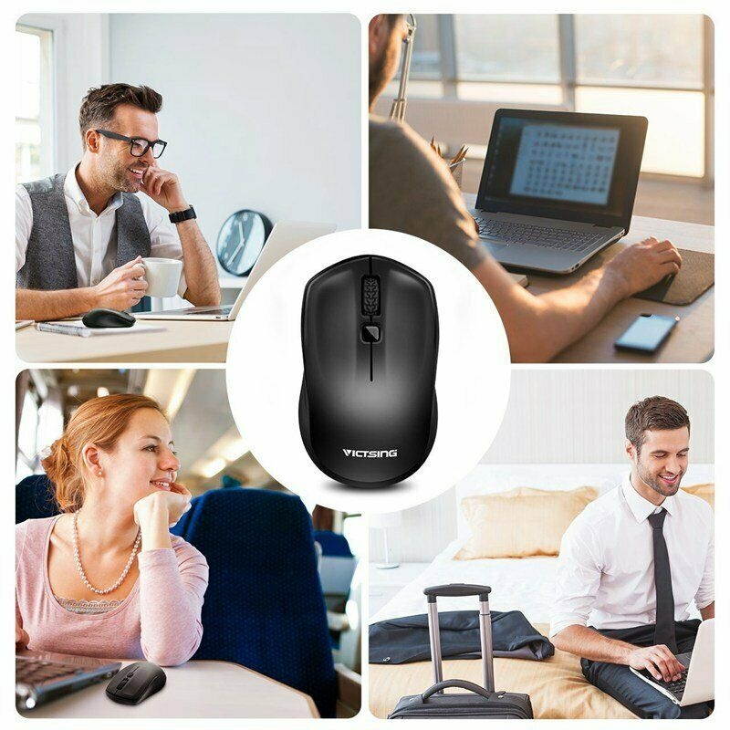 Ergonomic 2.4G Wireless Mouse Mice 3 Adjustable DPI For PC Laptop Win10