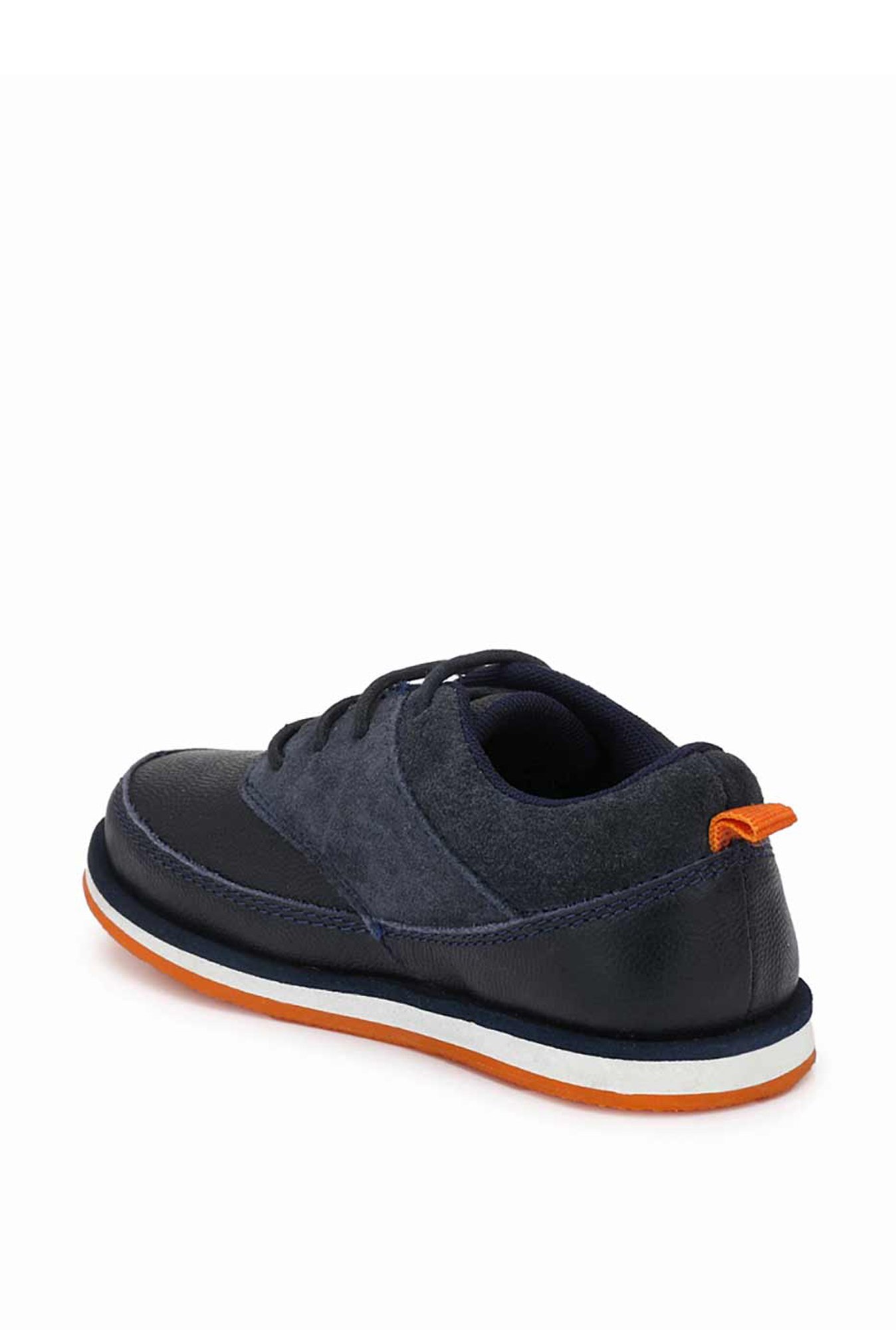 Tuskey Kids Navy Leather Sneakers