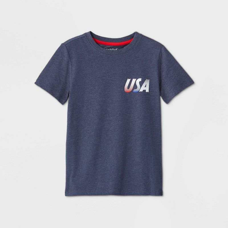 Boys' Americana Short Sleeve Graphic T-Shirt - Cat & Jack™ Navy XL