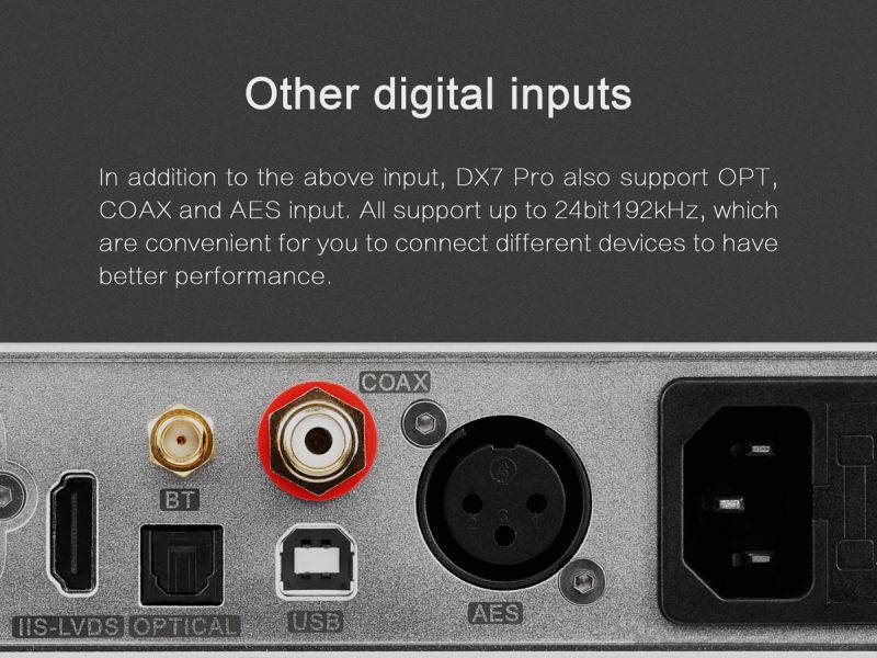 TOPPING DX7 Pro ES9038Pro DAC & Headphone amp Bluetooth 5.0 32BIT/768kHz DSD1024 Wireless Decoder Headphone Amplifier