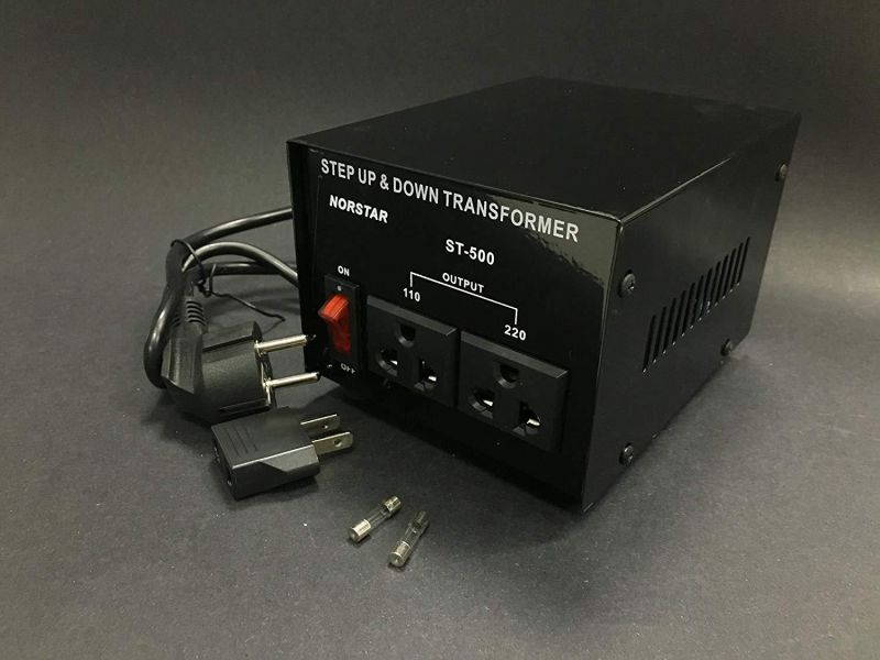 NORSTAR ST-500 Step UP and Step Down Transformer and Voltage Converter, 500 WATT, Fuse Protection and Two FUSEINCLUDED,110/220 Volt Volt