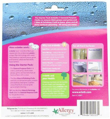 E-Cloth 1137991 Starter Cloth Pack 5 Pack