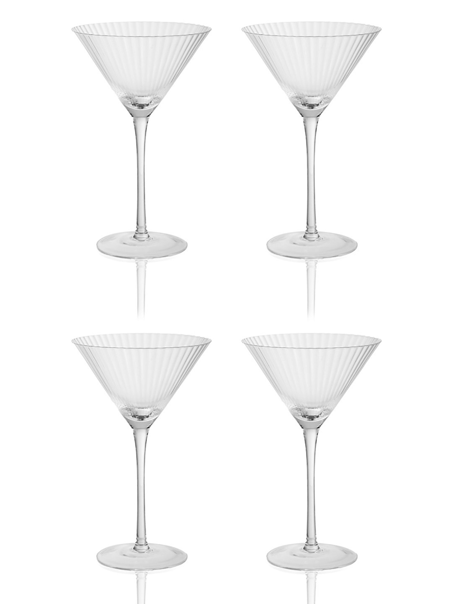 Trovea's Elegant Martini German Crystal Transparent Glass Cocktail Glass - Set of 4