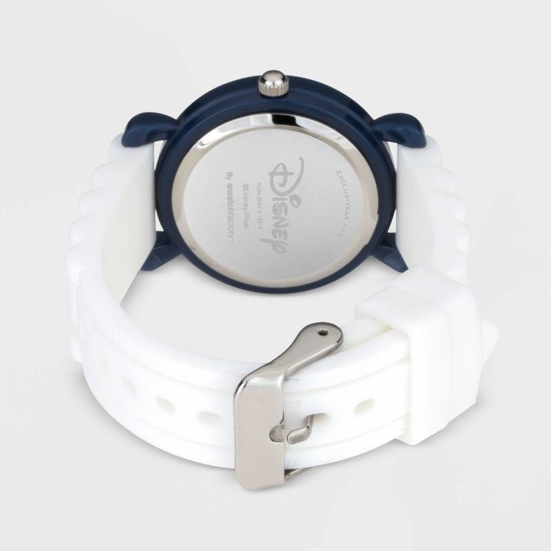 Kids' Disney Toy Story 4 Woody Plastic Time Teacher Silicone Strap Watch - White