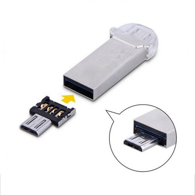 Cablecc  5pcs Ultra Mini DM Micro USB 5pin OTG Adapter Connector for Cell Phone Tablet & USB Cable & Flash Disk