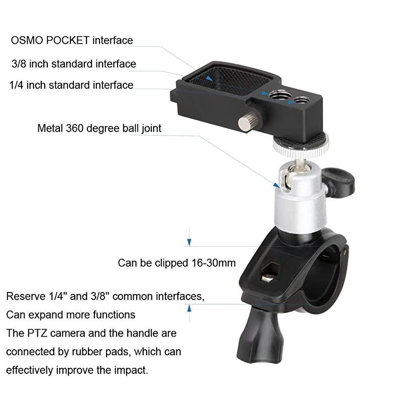1PCS Bicycle Mount Clamp Holder Bracket Stand for DJI OSMO Pocket Handheld Gimble Cam