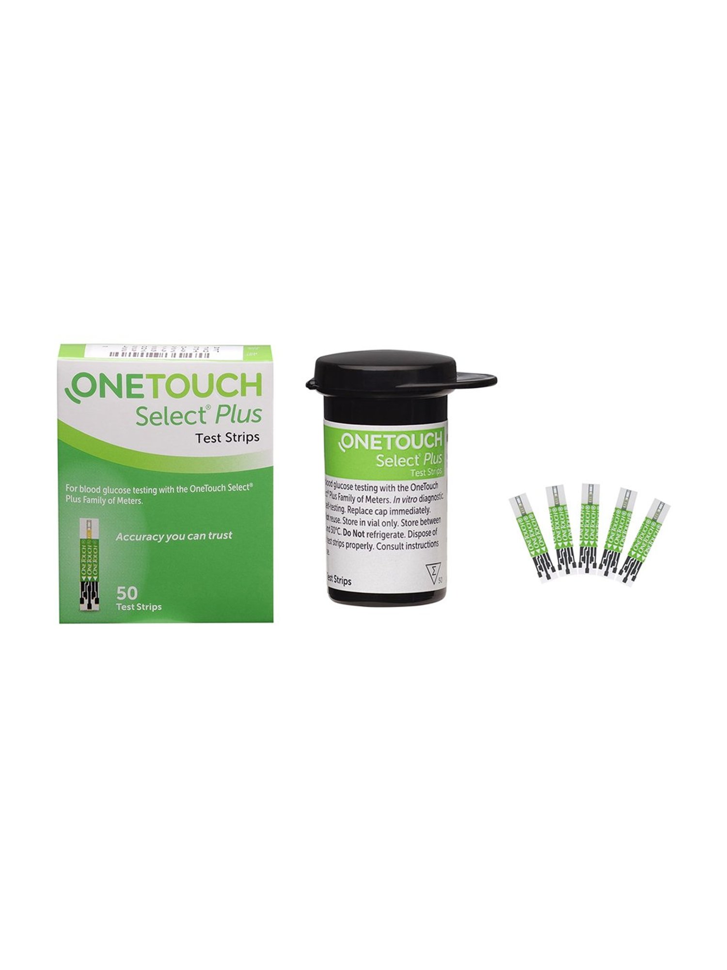 OneTouch Select Plus Test Strips 100s Pack + 2x25's OneTouch UltraSoft lancets