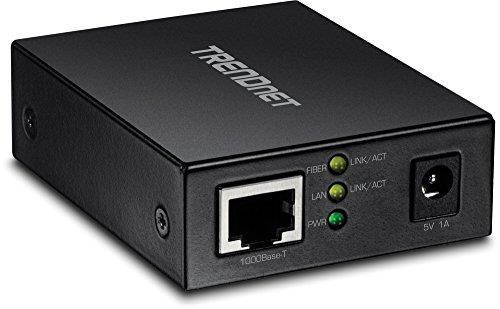 TRENDnet 1000BASE-T to SFP Fiber Media Converter, Gigabit Ethernet to SFP Media Converter, 4Gbps Switching Capacity, TFC-GSFP