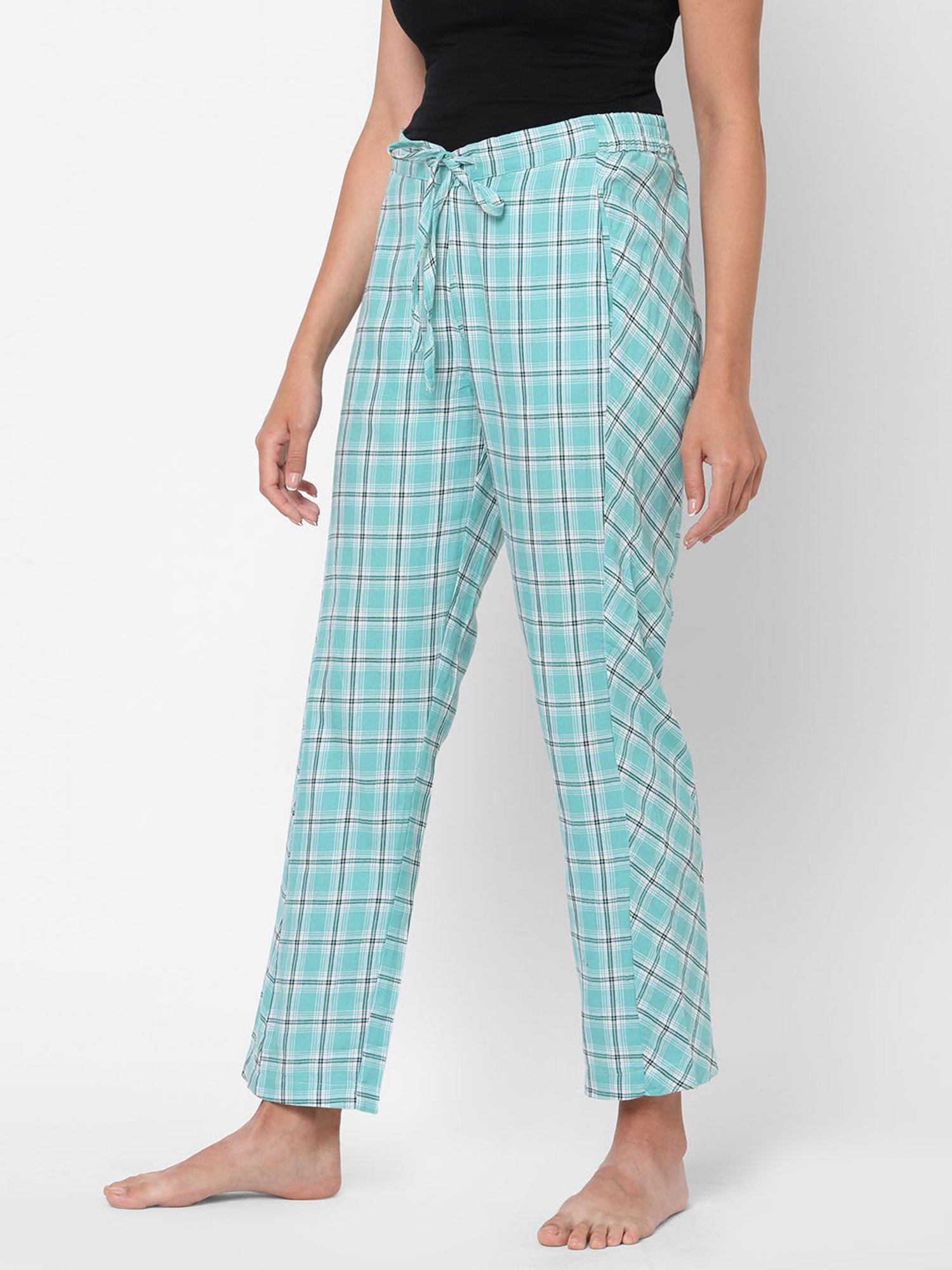 Mystere Paris Blue & Black Checks Pyjamas