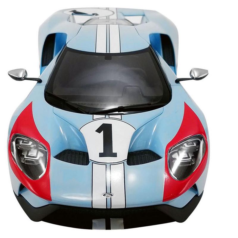 2020 Ford GT #1 Heritage Edition "1966 Le Mans" Light Blue with Red and White Stripes 1/18 Model Car by GT Spirit for ACME