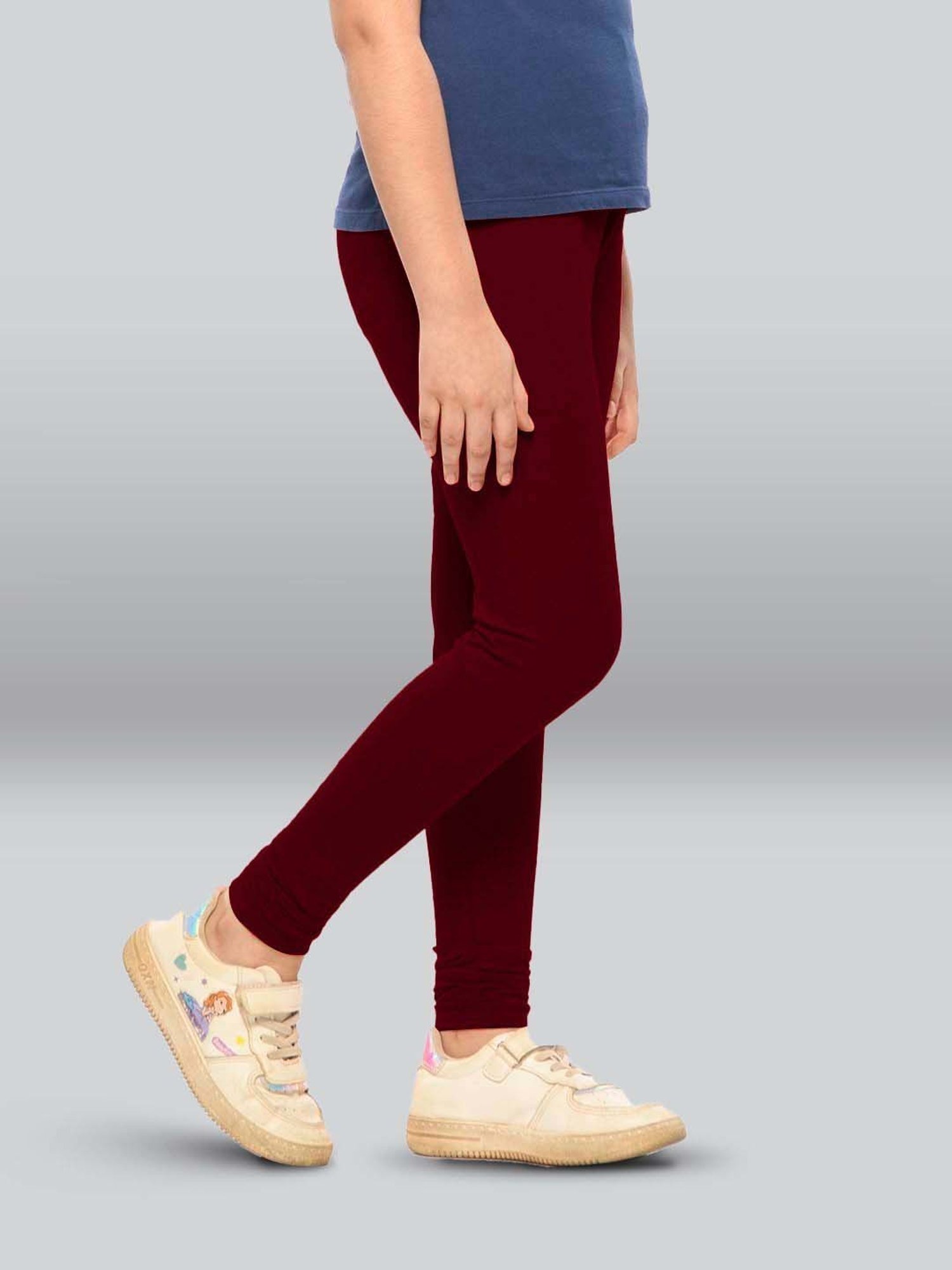 Pantaloons Junior Pink Cotton Embellished Leggings