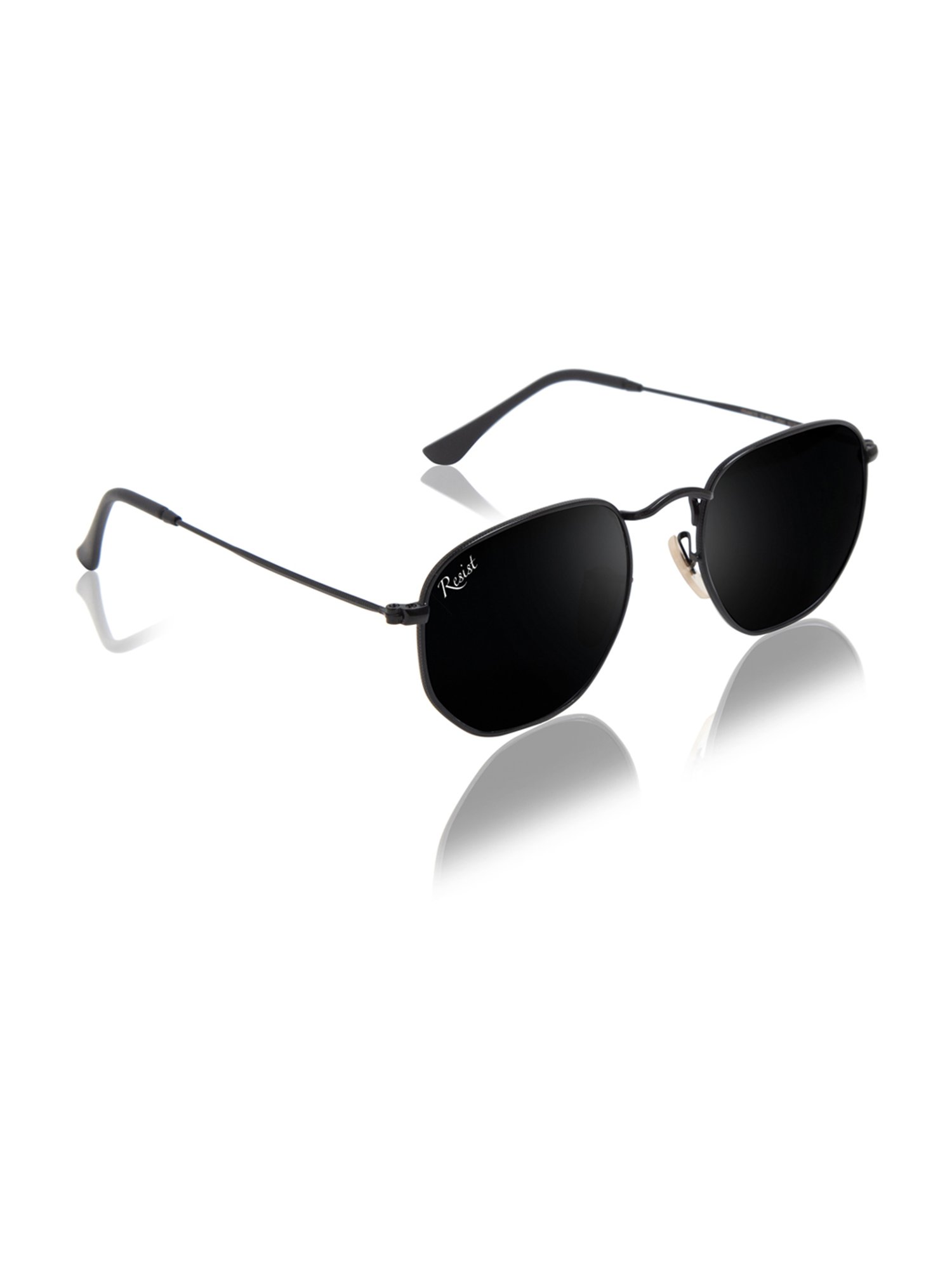 Resist Eyewear Black Hexagon UV Protection Unisex Sunglasses