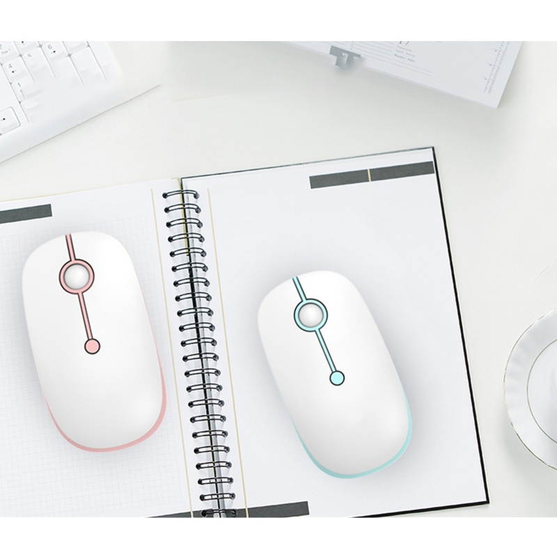 Portable Ultra Thin Wireless Gaming Office Mouse with USB Receiver PC Accessory