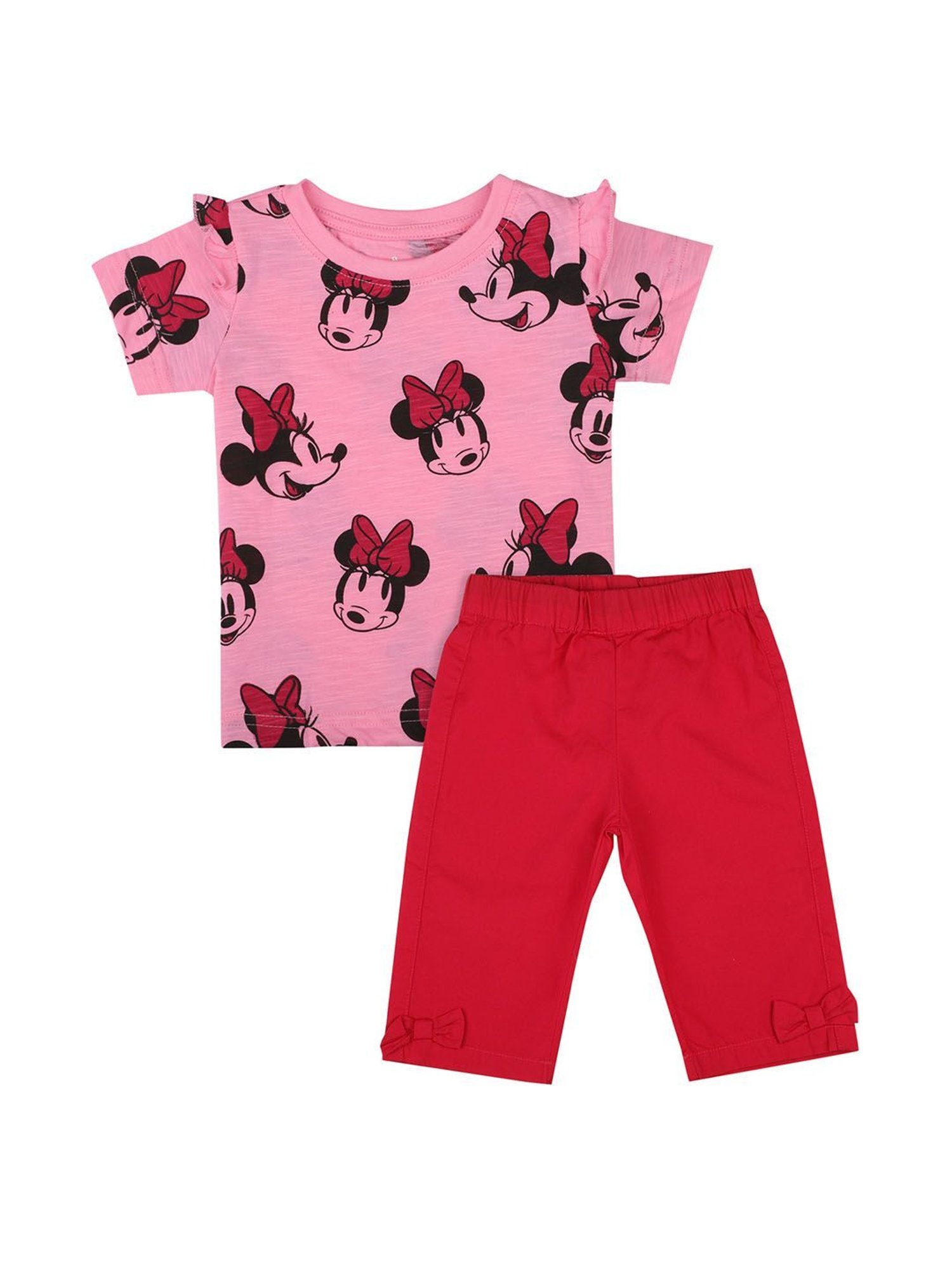 VASTRAMAY Girls Green Printed Clothing Sets