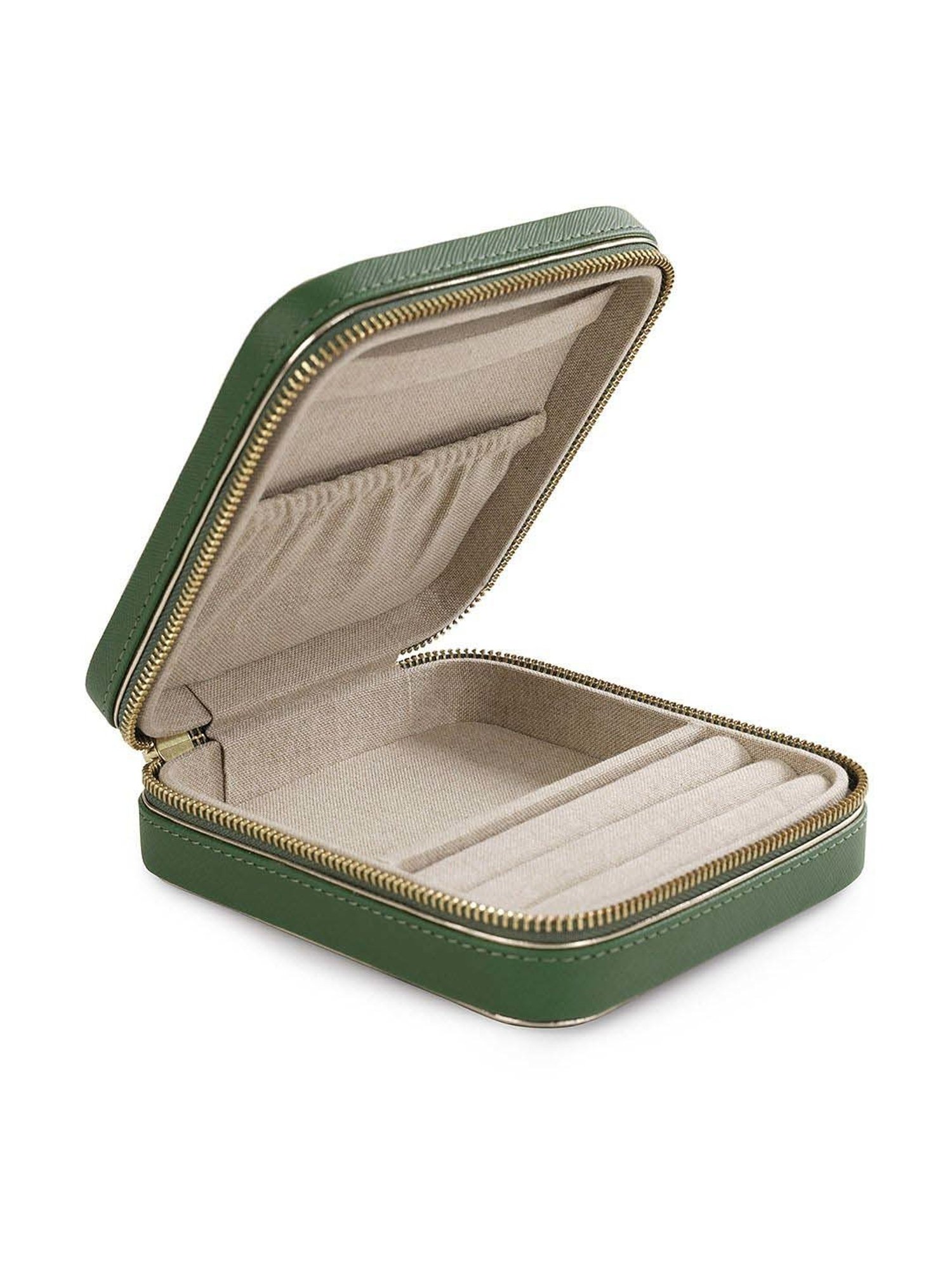 Pure Home and Living Green Mdf Travel Square Jewellery Box