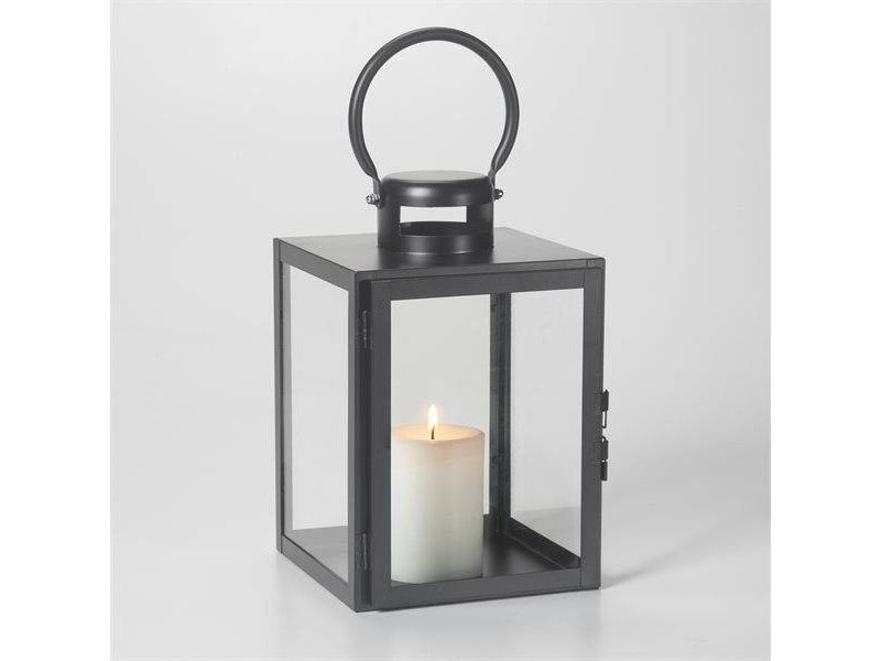 11" Huntington Metal Outdoor Lantern Black - Smart Living