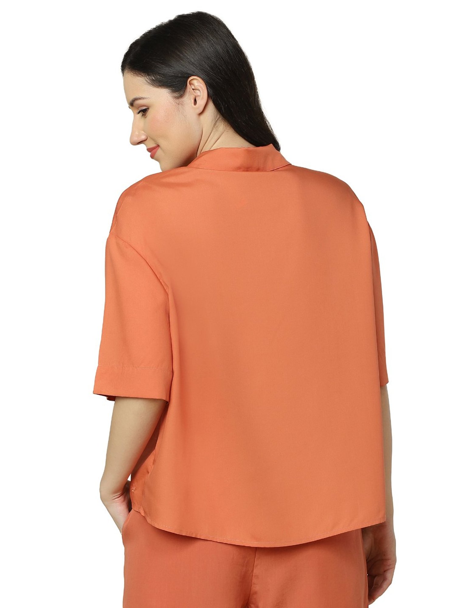 Triumph Orange Plain Night Shirt
