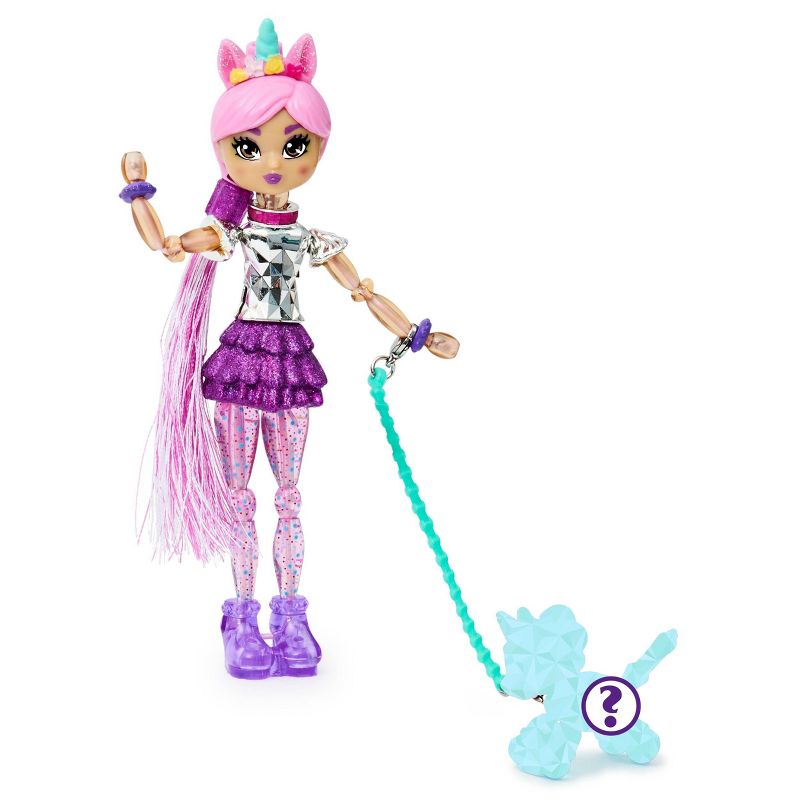 Twisty Girlz Glitzy Bitsy Transforming Doll to Collectible Bracelet with Mystery Twisty Petz