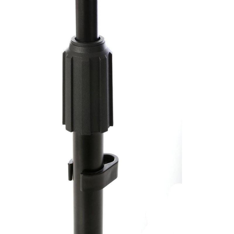 LyxPro Desktop Microphone Stand, 9&rdquo;- 14&rdquo; Adjustable Height Desk Mic Holder, Weighted Cast Iron Base, 3/8" - 5/8" adapter screw, Table Top Non slip Rubber Feet