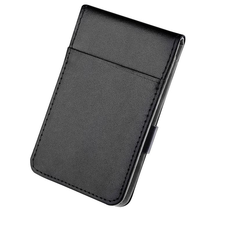 ZODACA Genuine Leather Money Clip Wallet, Black/ Gray