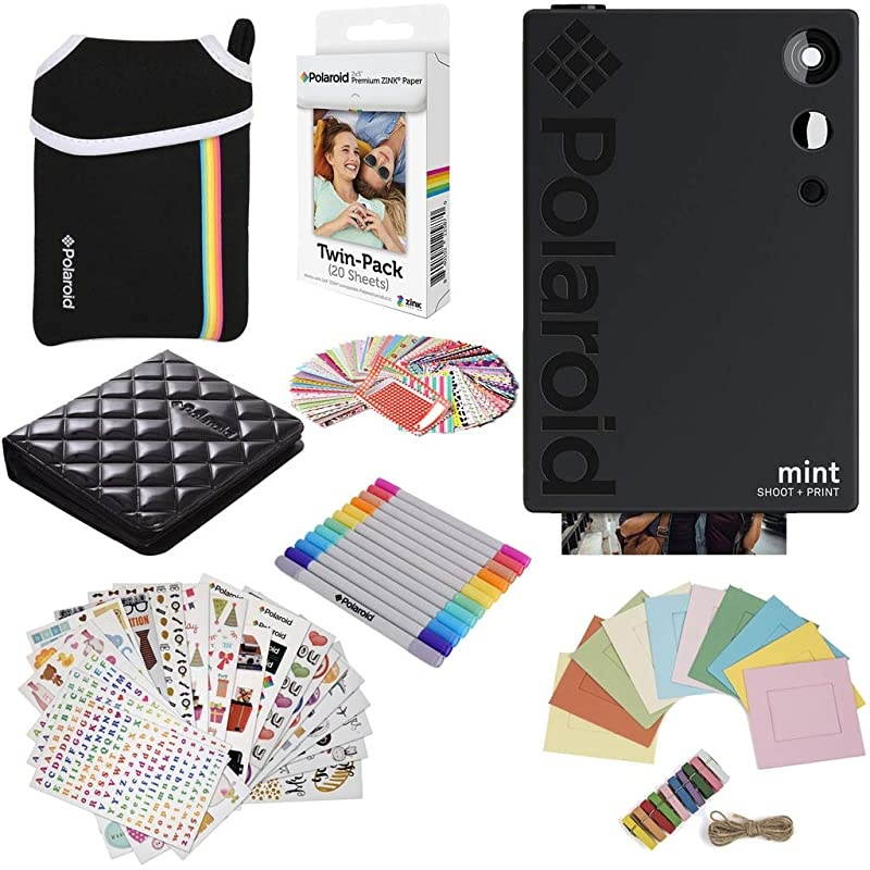 Polaroid Mint Instant Print Digital Camera (Black), Prints on  2x3 Sticky-Backed Photo Paper