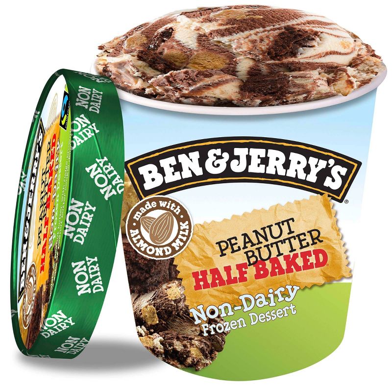 Ben & Jerry's Peanut Butter Half Baked Non-Dairy Ice Cream Frozen Dessert - 16oz