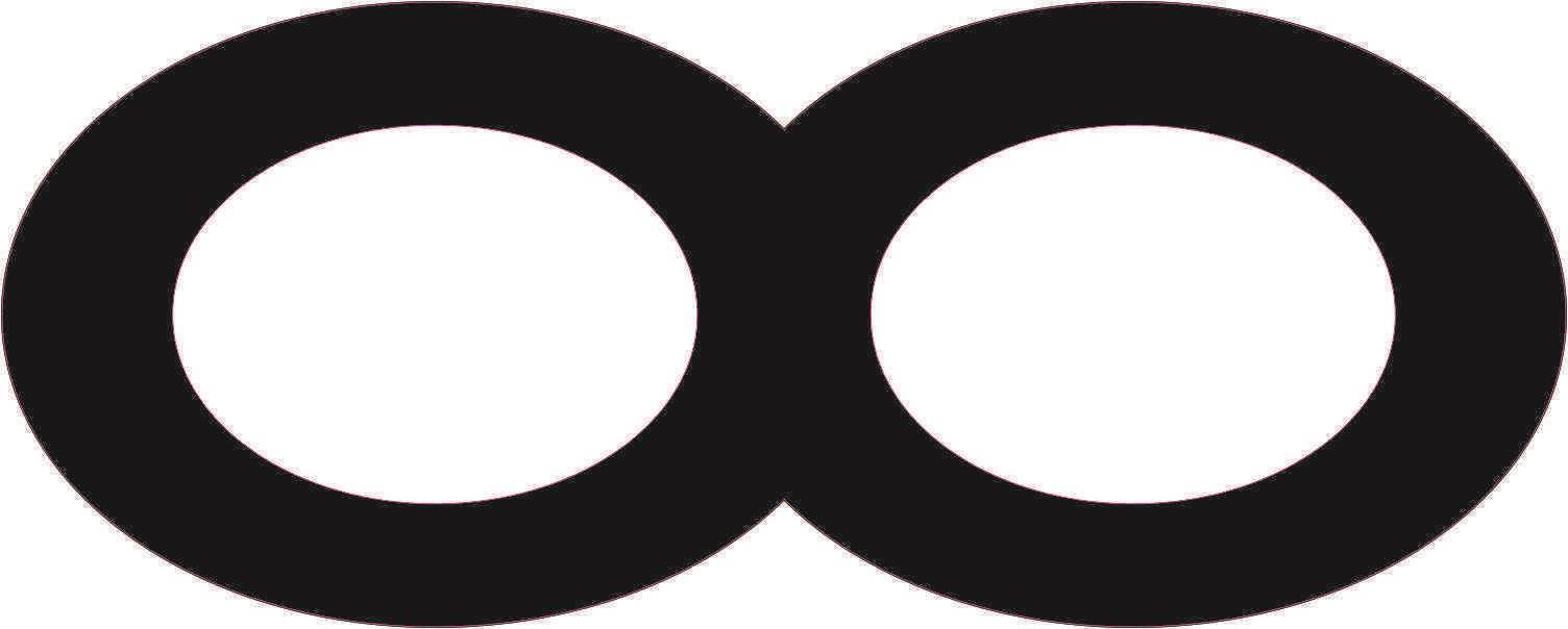 StickerTalk Infinity Symbol Vinyl Sticker, 5 inches by 2 inches