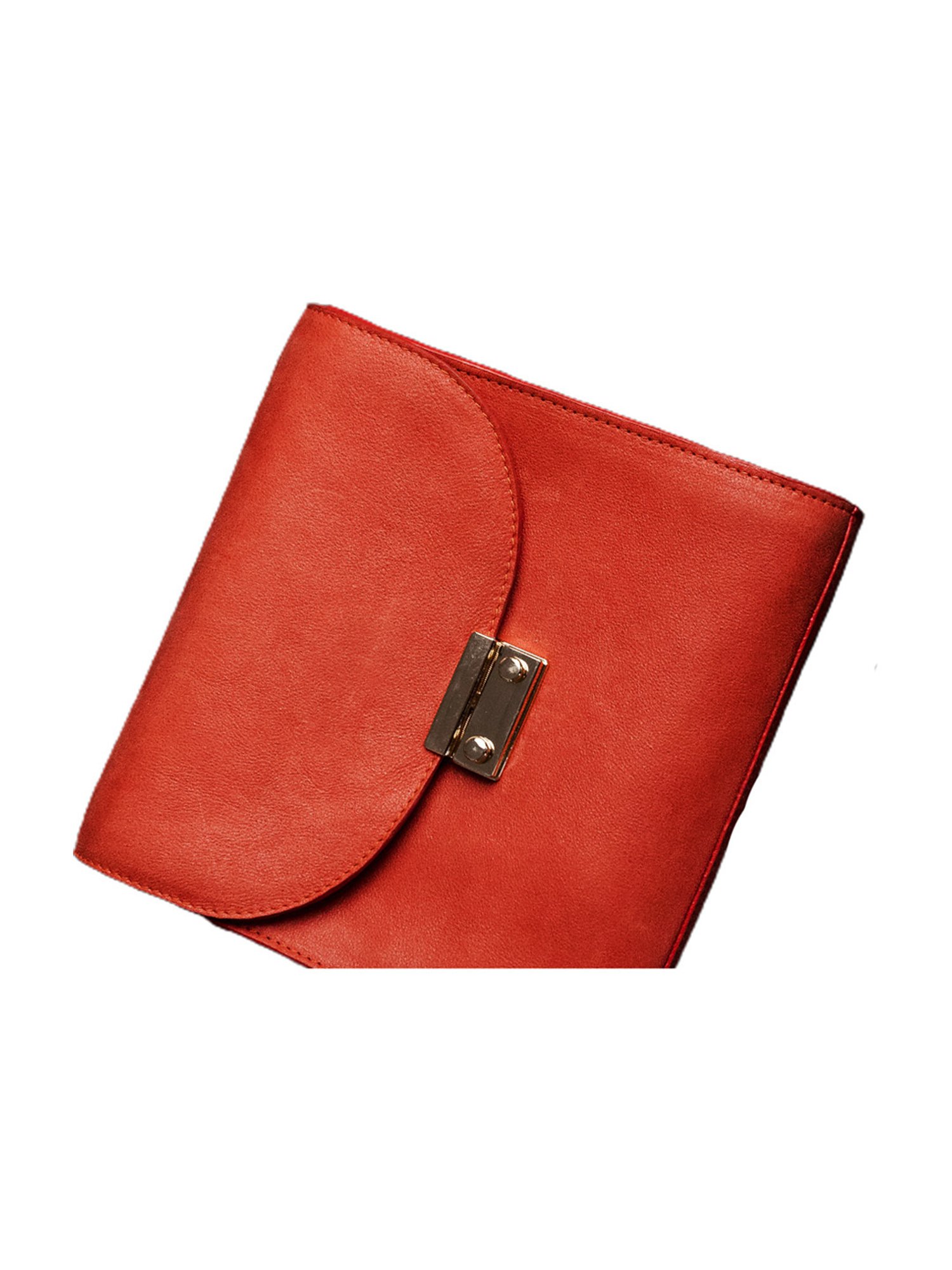 James Aston Ocean's Bloom Orange Medium Leather Cross Body Bag