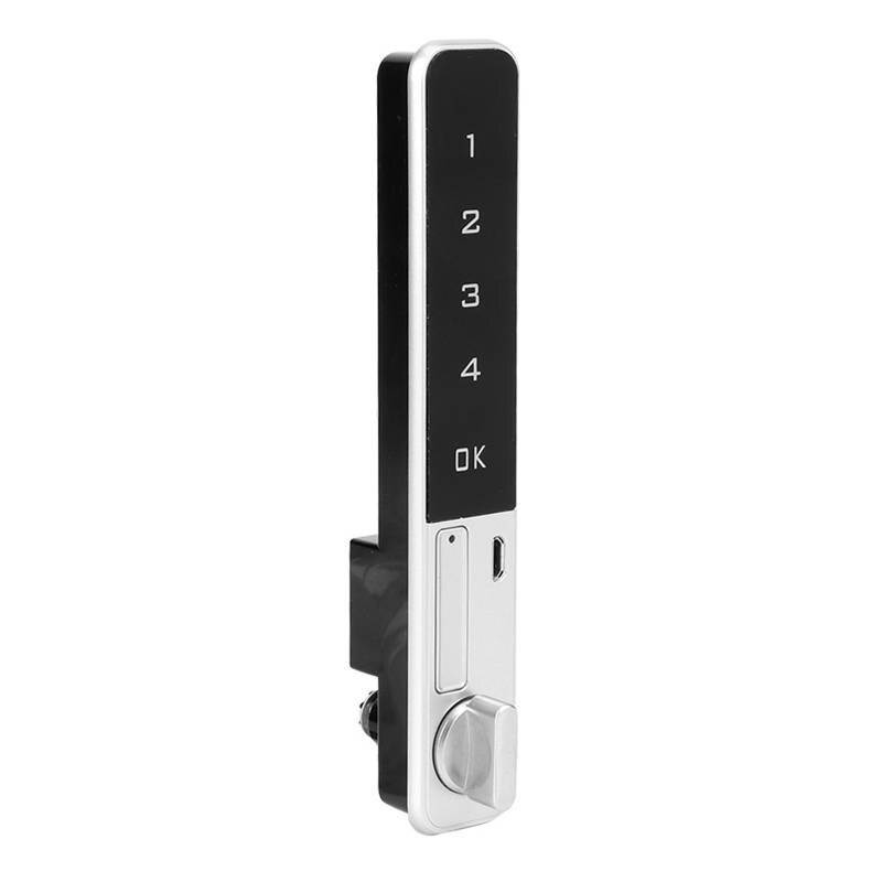 Zinc Alloy Electronic Smart Password Lock Touch Keypad with Flat Bolt Safety for Wardrobe File Cabinet Electronic Door Lock