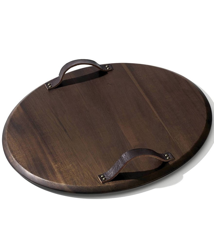 Dansk Hamund Cheese Board with Leather Handles