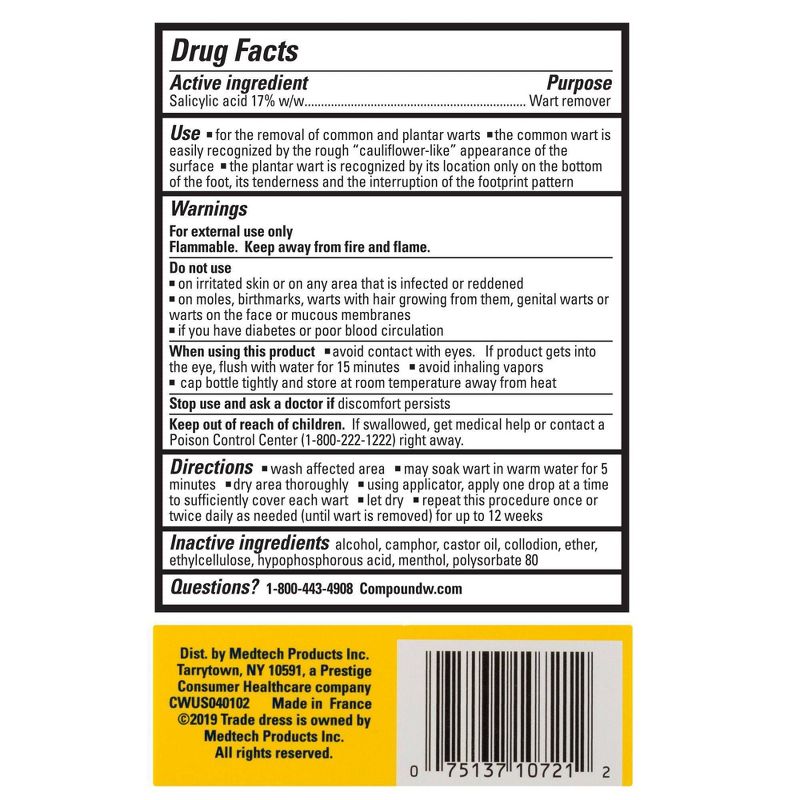 Compound W Maximum Strength Fast Acting Liquid Wart Remover - 0.31 fl oz