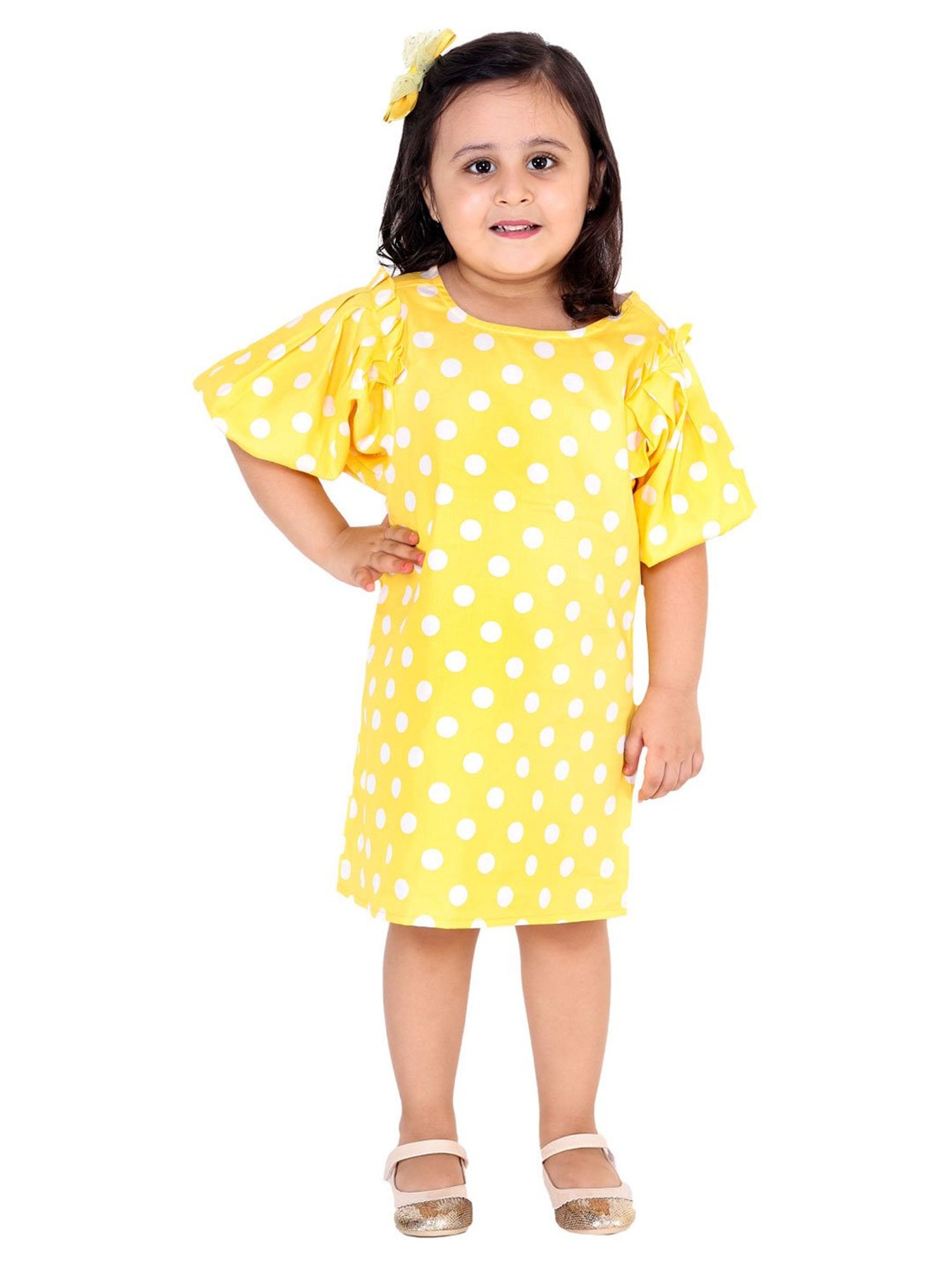 KidsDew Kids Yellow Printed Dress