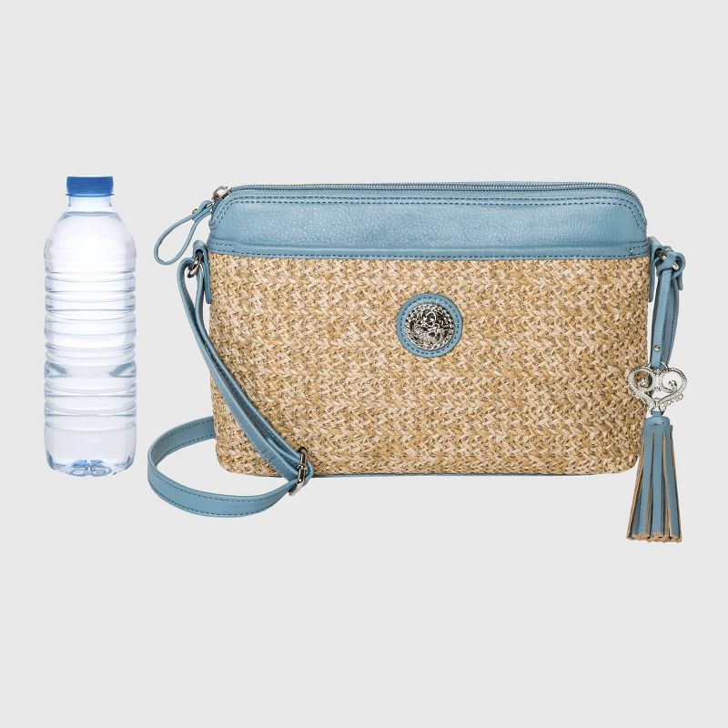 Bueno Straw Crossbody Bag - Blue