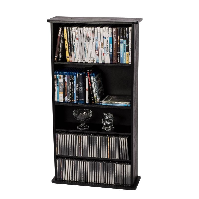 Drawbridge Multimedia Storage Rack Black - Atlantic