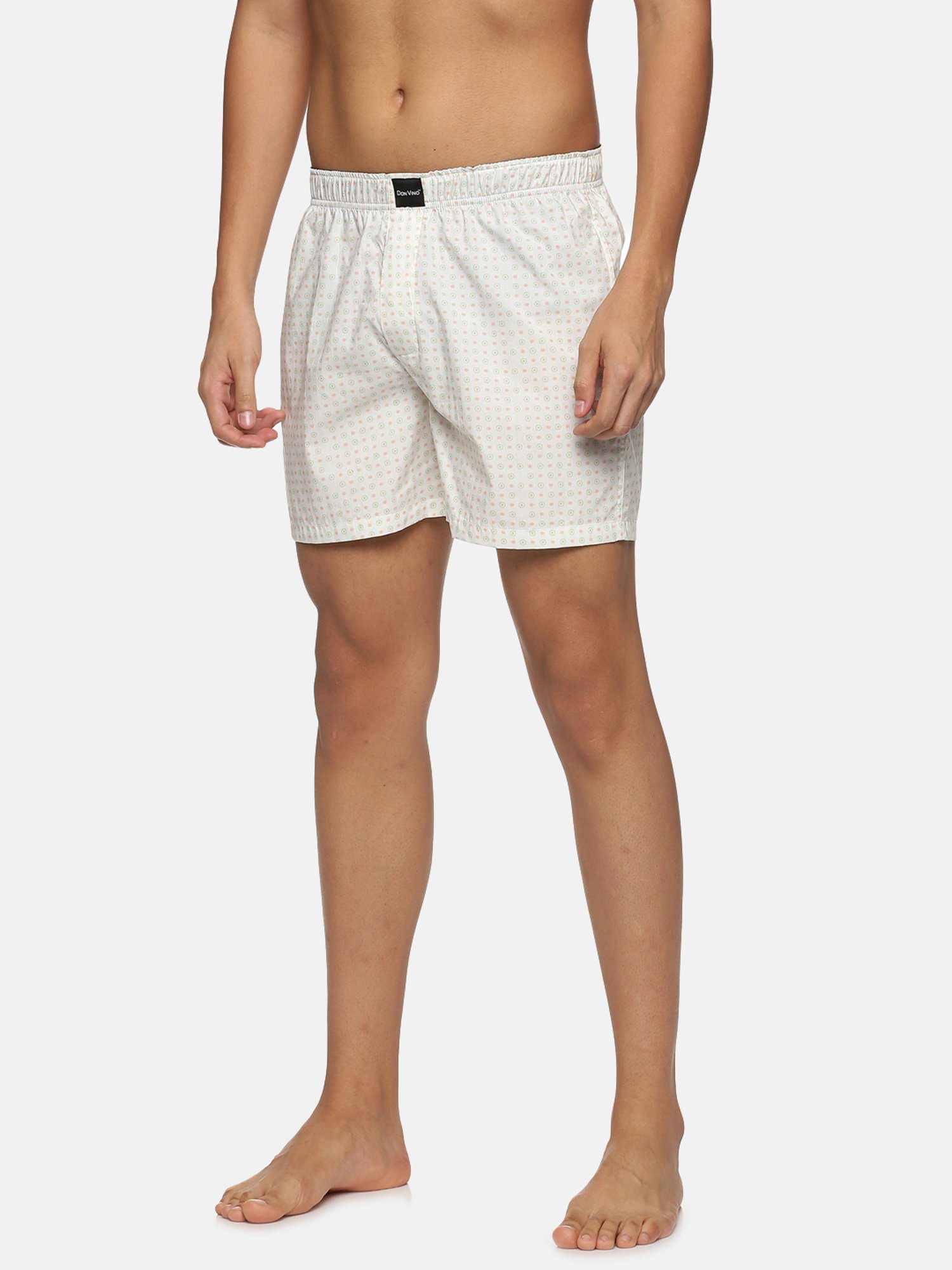 Don Vino Cream Regular Fit Printed Boxers