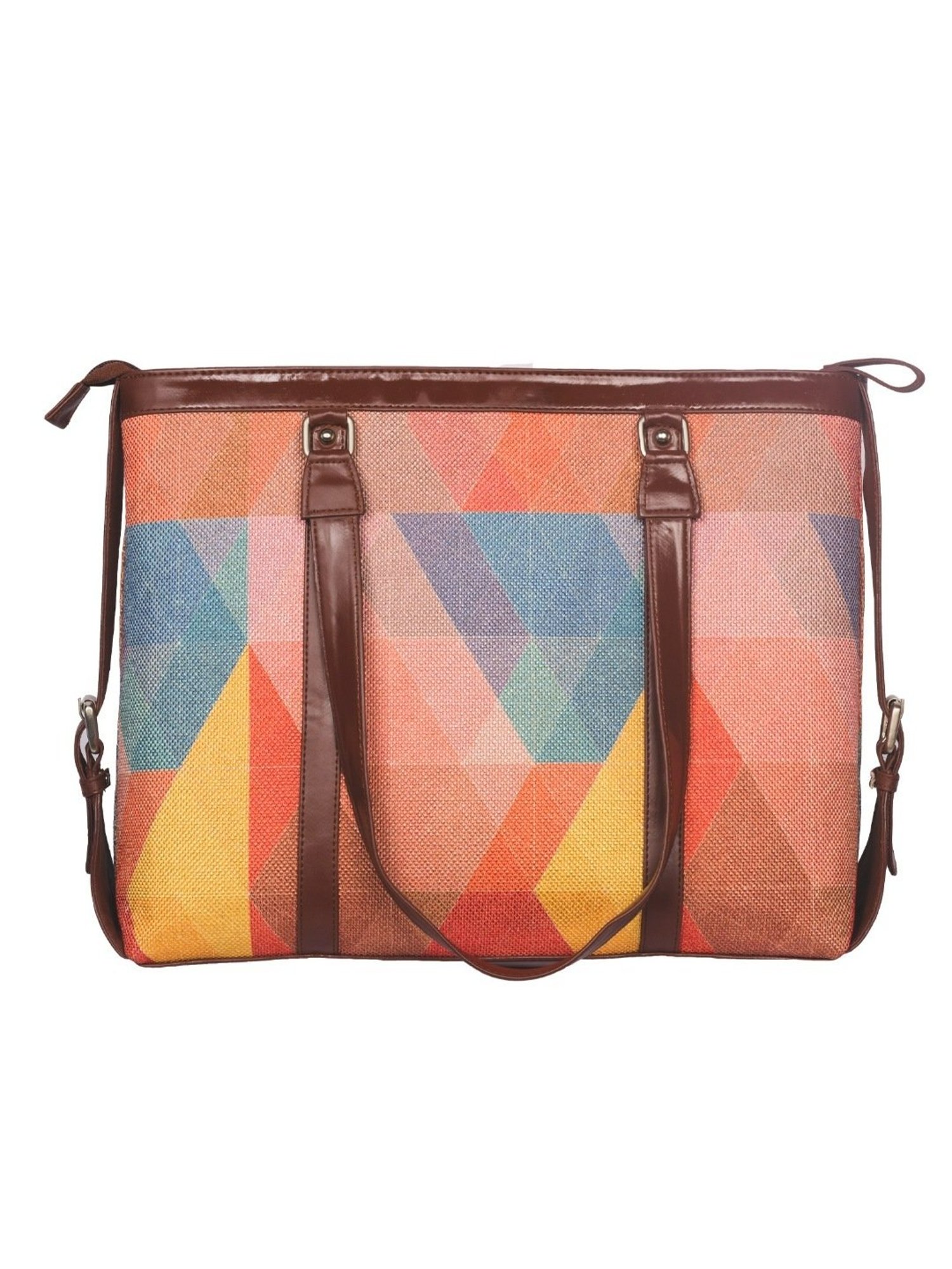 ZOUK Multicolor Printed Large Handbag