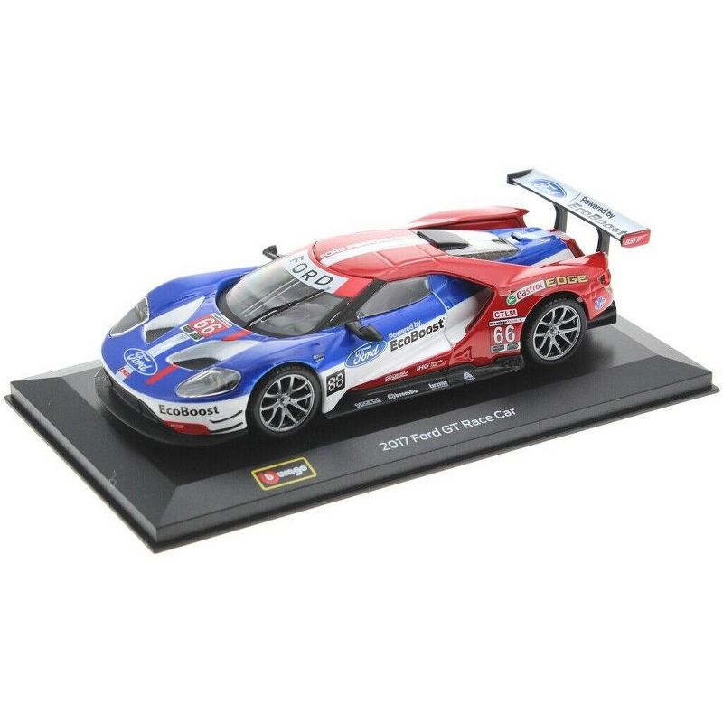 2017 Ford GT Race Car #66 Joey Hand / Dirk Muller / Sebastien Bourdais 1/32 Diecast Model Car by Bburago