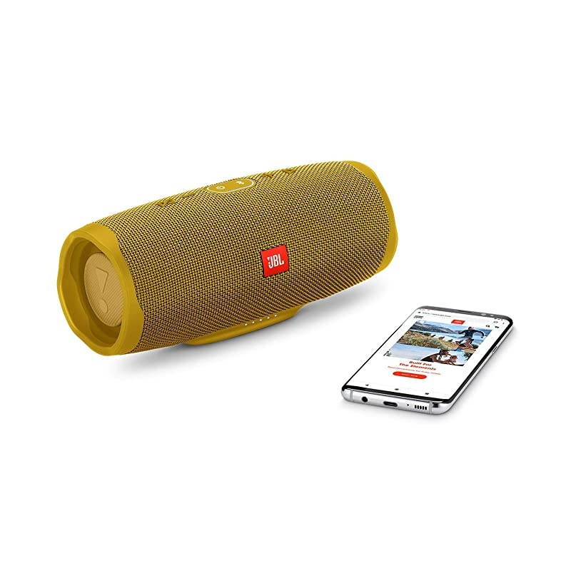 Charge 4 Portable Waterproof Wireless Bluetooth Speaker Bundle with divvi! Charge 4 Protective Hardshell Case - Yellow