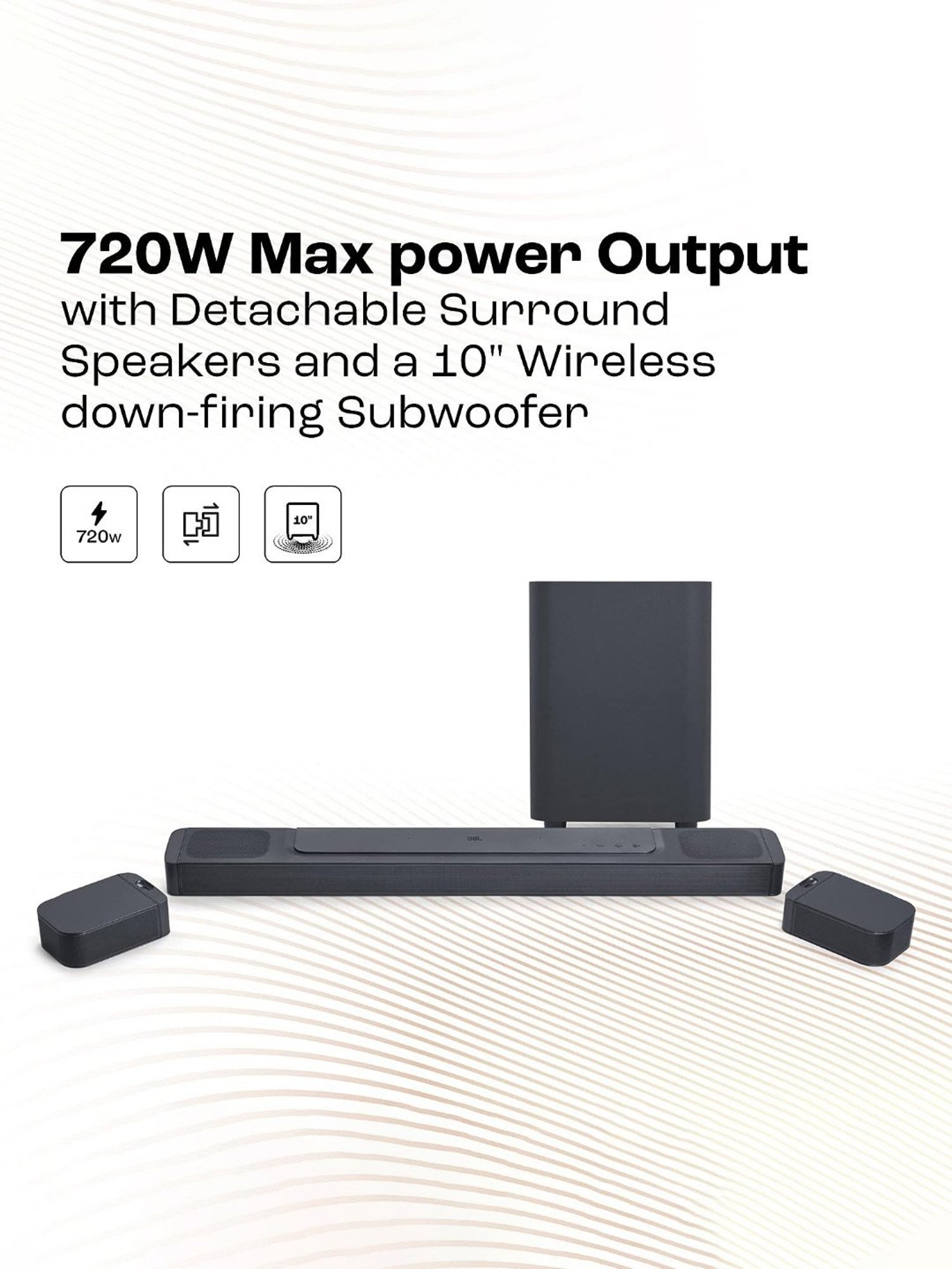 JBL Bar 2.1 Deep Bass Soundbar with Wireless Subwoofer (Black)