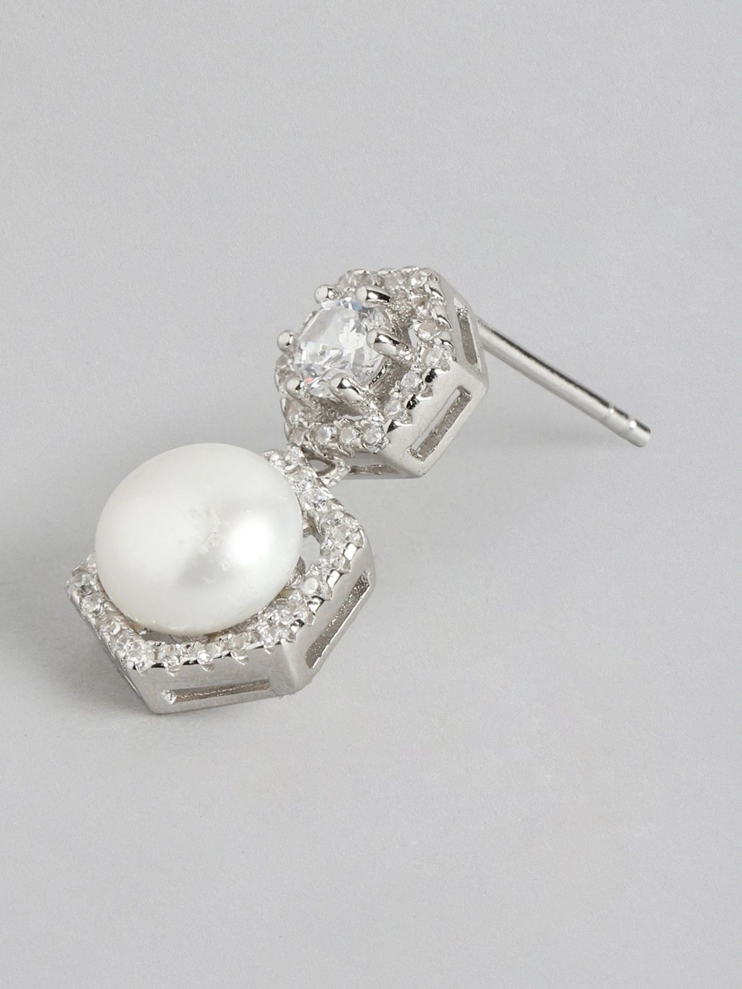 Clara 92.5 Sterling Silver Lily Earrings for Women