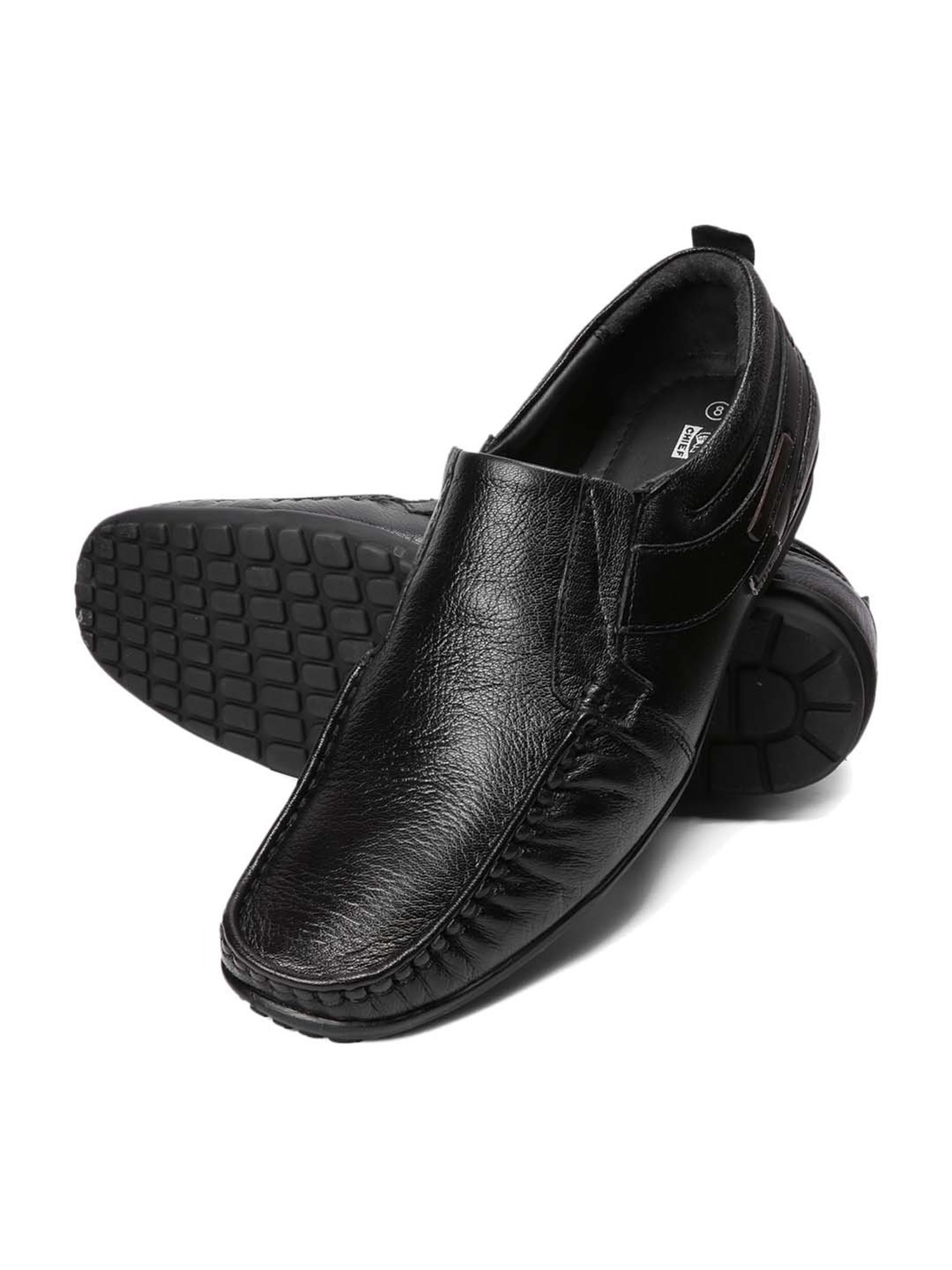 Red Chief Men's Black Formal Slip-Ons
