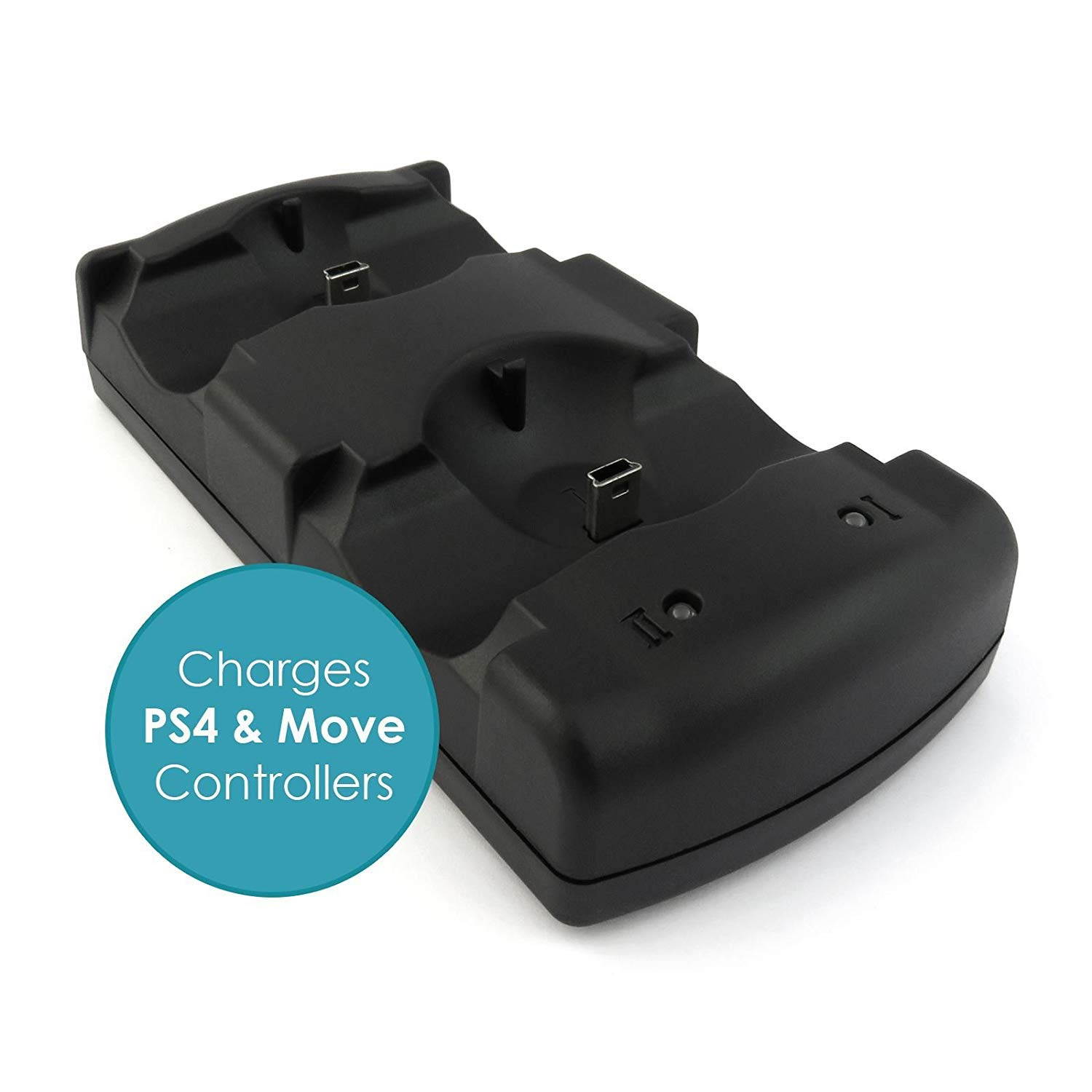 Kailisen PlayStation 3 Controller Charger PS3 / PS3 Move / PS4 Dock with USB Cable, 2 Port Charging Dock Station DualDock Charger Stand 3-in-1