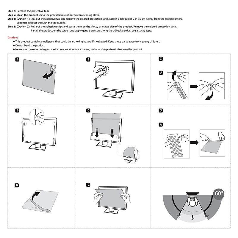 Basics Privacy Screen Filter 195Inch 169 Widescreen Monitor