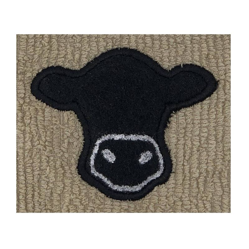 2pk Cow Dish Cloths with Scrubber Beige - MU Kitchen