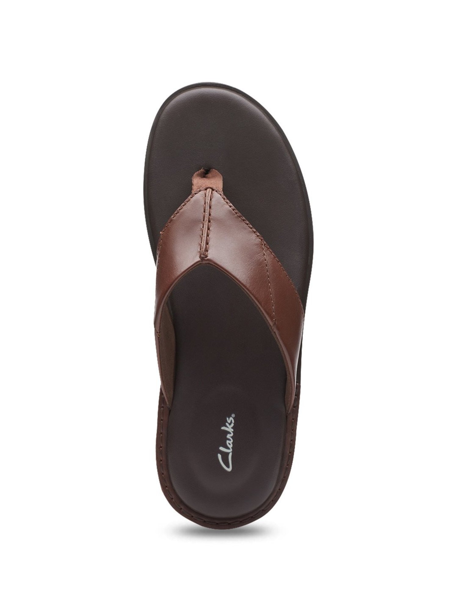 Clarks Men's Penryn Post Brown Thong Sandals