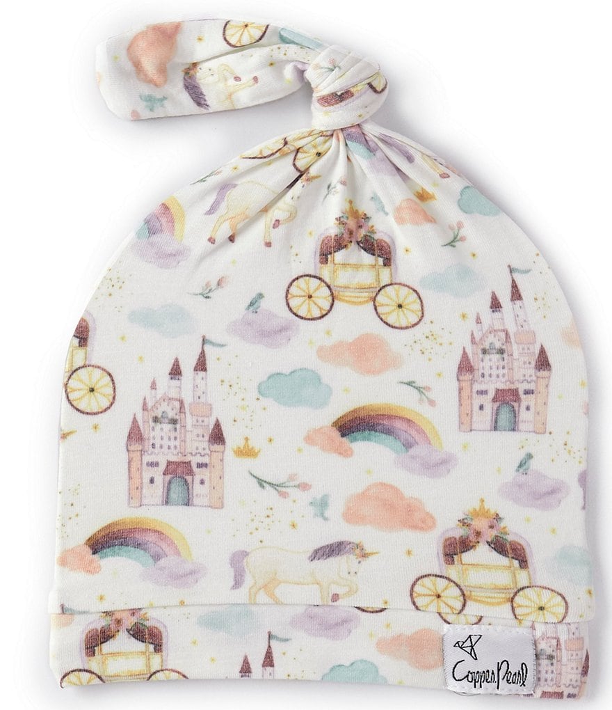 Copper Pearl Baby Girls Enchanted Top Knot Hat