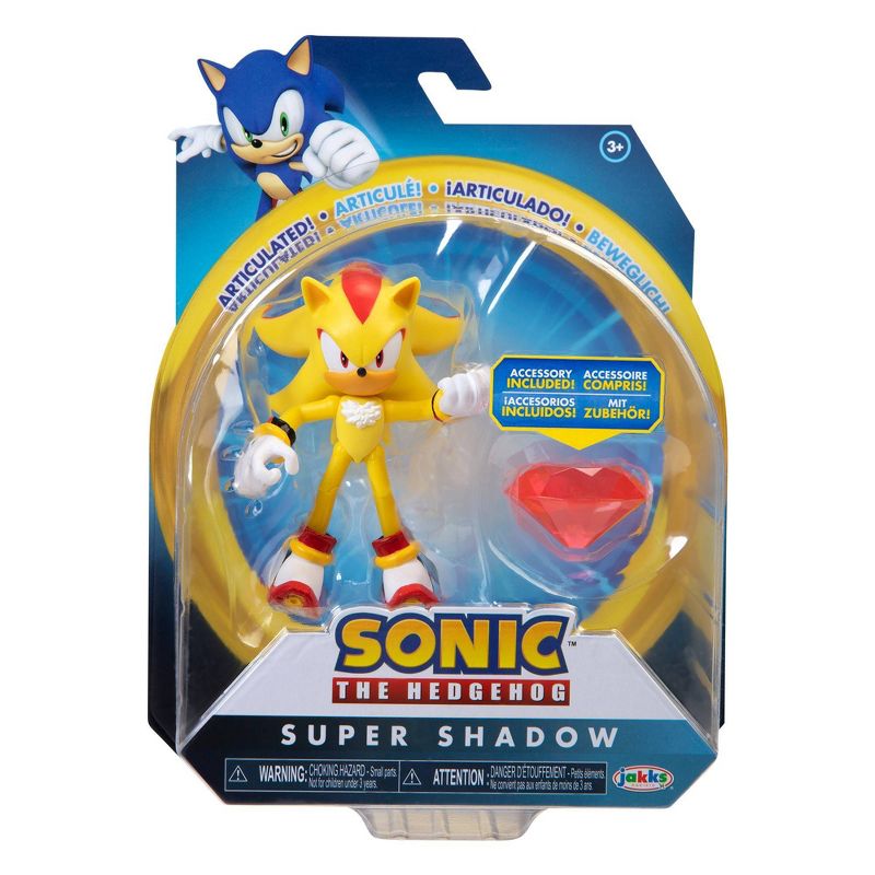 Sonic the Hedgehog 4" Figure Modern Super Shadow with Chaos Emerald Wave 4