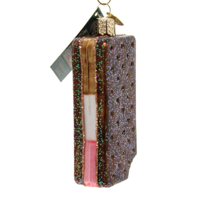 Old World Christmas 4.0" Ice Cream Sandwich Ornament Neapolitan  -  Tree Ornaments