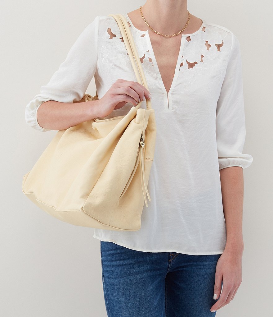 HOBO Soft Hide Collection Prima Leather Snap Tote Bag