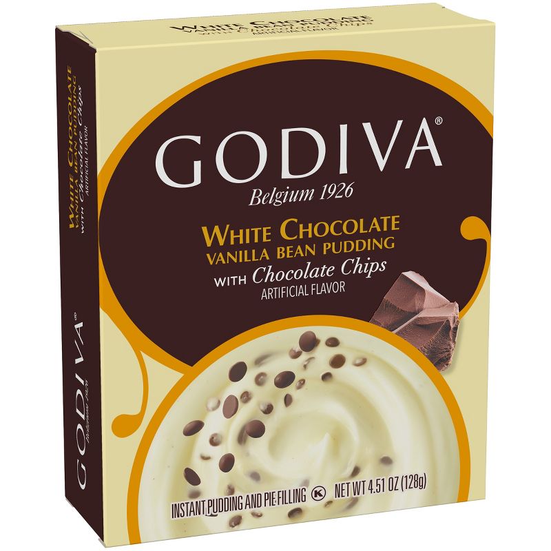Godiva White Chocolate Vanilla Bean Pudding With Chocolate Chips - 4.51oz